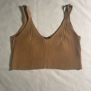 Cropped ribbed bralette top